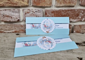 Invitatie de botez, animalute in balon, 85x212mm – 607,4,Creativ.ro