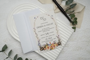 Invitatie de nunta, cu plic alb, 115x170mm – 9342,1,Creativ.ro