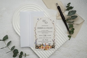 Invitatie de nunta, cu plic alb, 115x170mm – 9342,2,Creativ.ro