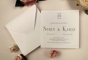 Invitatie de nunta eleganta si minimalista in nuante de alb – 96951,1,Creativ.ro