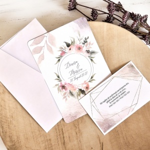 Invitatie de nunta florala ECO, 128x178mm – 39788,2,Creativ.ro