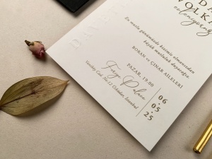 Invitatie de nunta minimalista alb-negru cu design vertical – 12264, 3, Creativ.ro