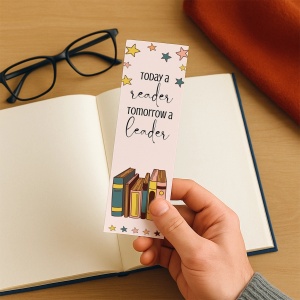 Semn de carte personalizat cu nume si text, model best reader