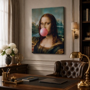 Tablou canvas pop art „Mona Lisa Bubble"