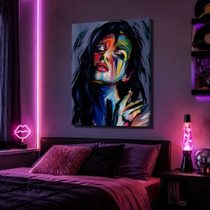 Tablou canvas portret de femeie „Colour Muse"