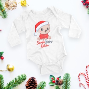 Body de Crăciun Santa Baby cu nume