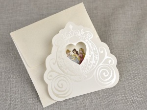 Invitatie de Botez Princess cu Plic, 123x140mm – 15730,4,Creativ.ro