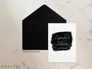 Invitatie de nunta Black Space, 128x178mm