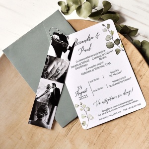 Invitatie de nunta cu eucalipt ECO, 128x178mm – 39784,4,Creativ.ro