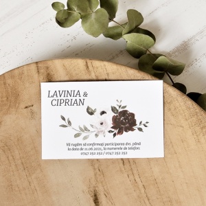 Invitatie de nunta florala, design elegant, 128x178mm – 39780,4,Creativ.ro