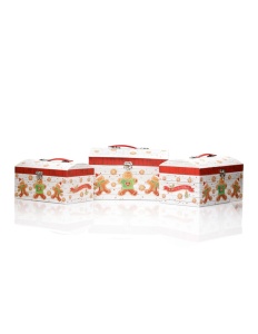 Set de 3 cutii stil cufar cu turta dulce de Craciun,1,Creativ.ro