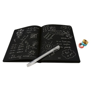 Agenda nedatată cu pagini negre DARK, 16 x 21 cm, 2, Creativ.ro