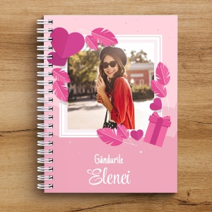Caiet personalizat cu fotografie si nume