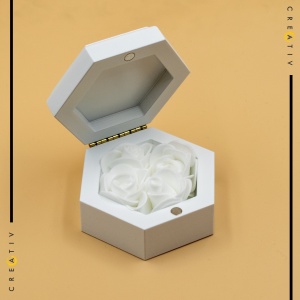 Cutie pentru verighete hexagonala Mr&Mrs,2,Creativ.ro