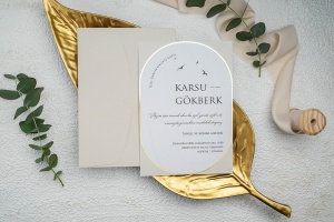 Invitatie de nunta, cu plic, 135x193mm – 9254,1,Creativ.ro