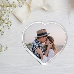 Magnet inima de plastic personalizat