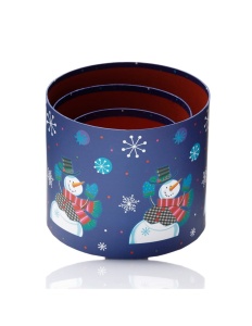 Set de 3 cutii rotunde cu om de zapada de Craciun,2,Creativ.ro