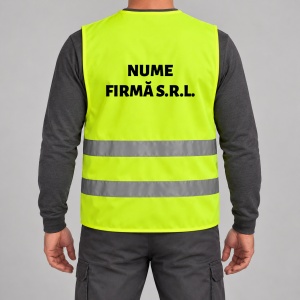 Vesta reflectorizanta personalizata cu logo și text pe spate, 3, Creativ.ro