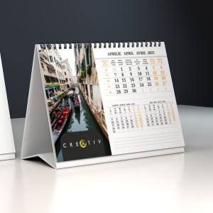 Calendar de birou personalizat cu logo A5, 3, Creativ.ro