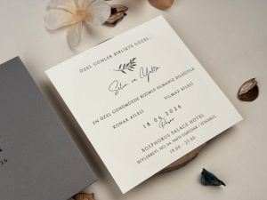 Invitatie de nunta crem cu plic gri si design minimalist elegant – 13317,3,Creativ.ro