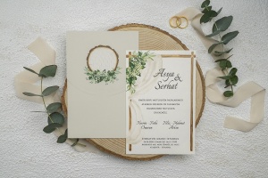 Invitatie de nunta, cu plic, 119x180mm – 9325,2,Creativ.ro