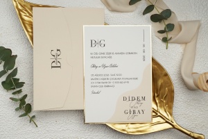 Invitatie de nunta, cu plic somon, 135x193mm – 9249,3,Creativ.ro