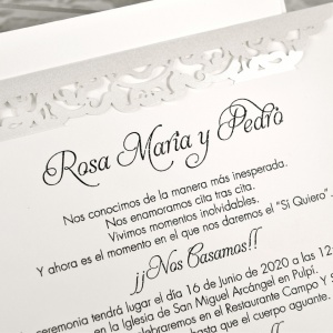Invitatie de Nunta Eleganta cu Plic Alb, 150x150mm – 39617,4,Creativ.ro