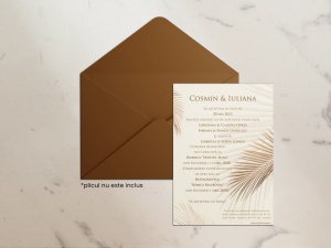 Invitatie de nunta FUTURE LEAF, 128x178mm,1,Creativ.ro