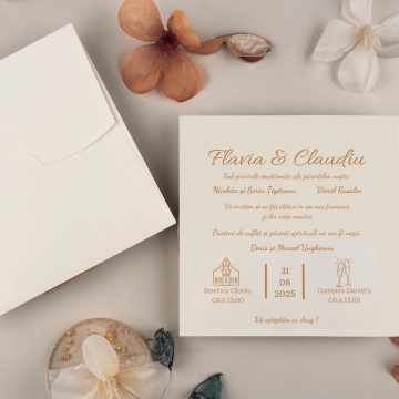 Invitatie de nunta minimalista alba cu design elegant premium – 13312,1,Creativ.ro