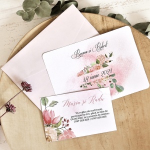 Invitatie de nunta tematica florala, 128x178mm – 39781,3,Creativ.ro
