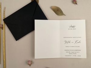 Invitatie de nunta tip carte cu design elegant si plic negru – 12277, 3, Creativ.ro
