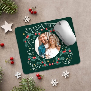 Mousepad personalizat cu fotografie si text de Craciun