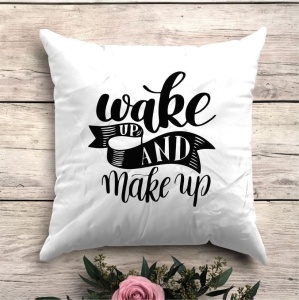 Perna personalizata Wake up, Make up,1,Creativ.ro