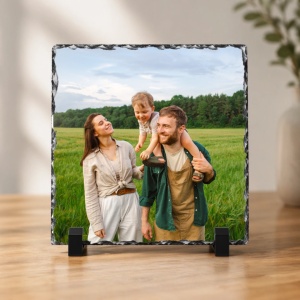 Piatra personalizata cu o fotografie - patrata