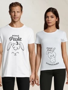 Set de tricouri personalizate Primul Paste la mami in burtica,1,Creativ.ro