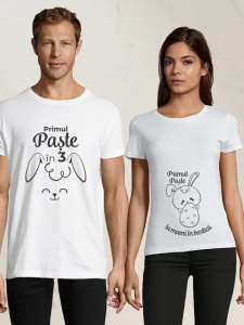 Set de tricouri Primul Paste la mami in burtica