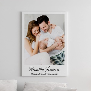 Tablou canvas personalizat cu 1 poza si mesaj