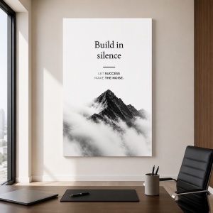 Tablou motivational Build in silence