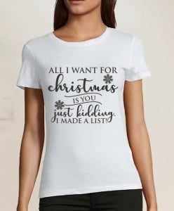 Tricou personalizat All I want for Christmas, 2, Creativ.ro
