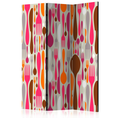 Paraván - Cutlery - pink and violet [Room Dividers]