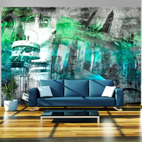 Fotótapéta - Berlin - collage (green)