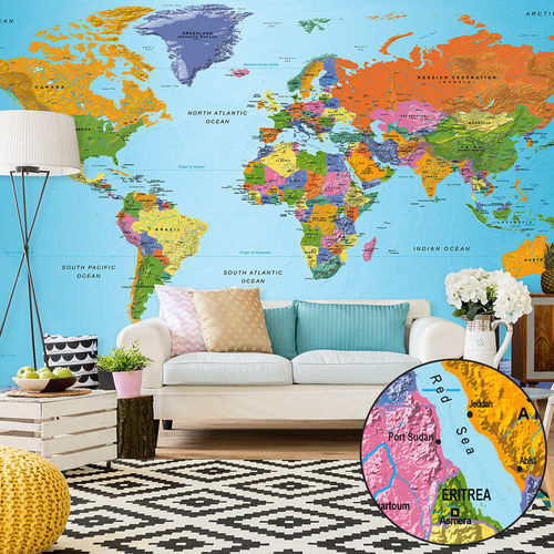 XXL Fotótapéta - World Map: Colourful Geography II