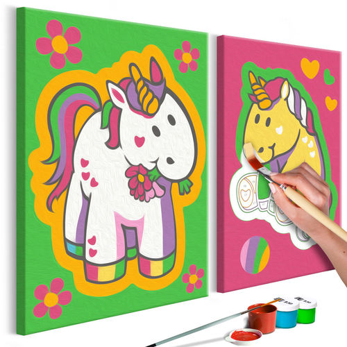 Kifestő - Unicorns (Green & Pink)