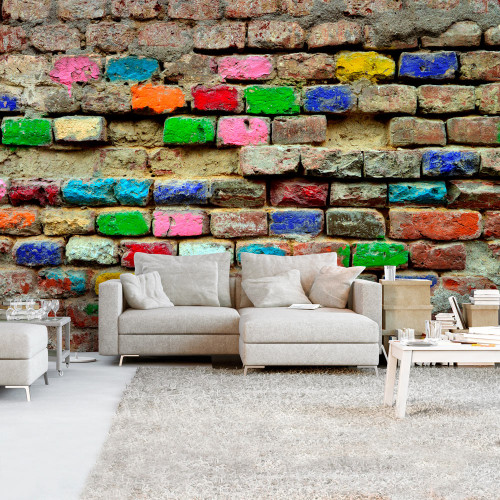 Öntapadó fotótapéta - Colourful Bricks