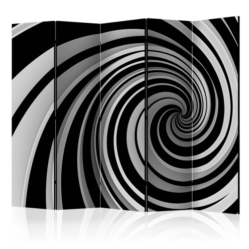 Paraván - Black and white swirl II [Room Dividers]