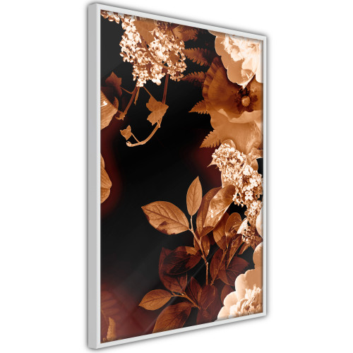 Plakát - Flower Decoration in Sepia