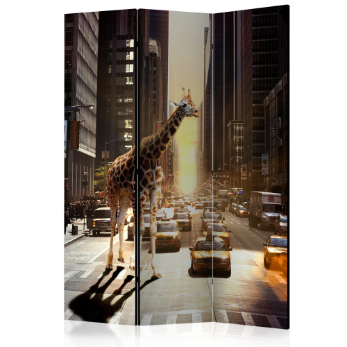 Paraván - Giraffe in the Big City [Room Dividers]