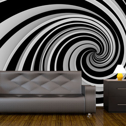 Fotótapéta - Black and white swirl