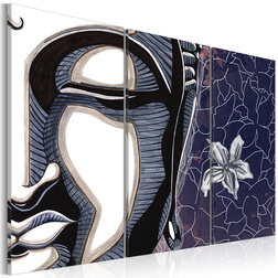 Kép - Triptych. Buddha and lotus flower