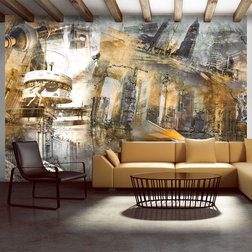 Fotótapéta - Berlin - collage (orange)
